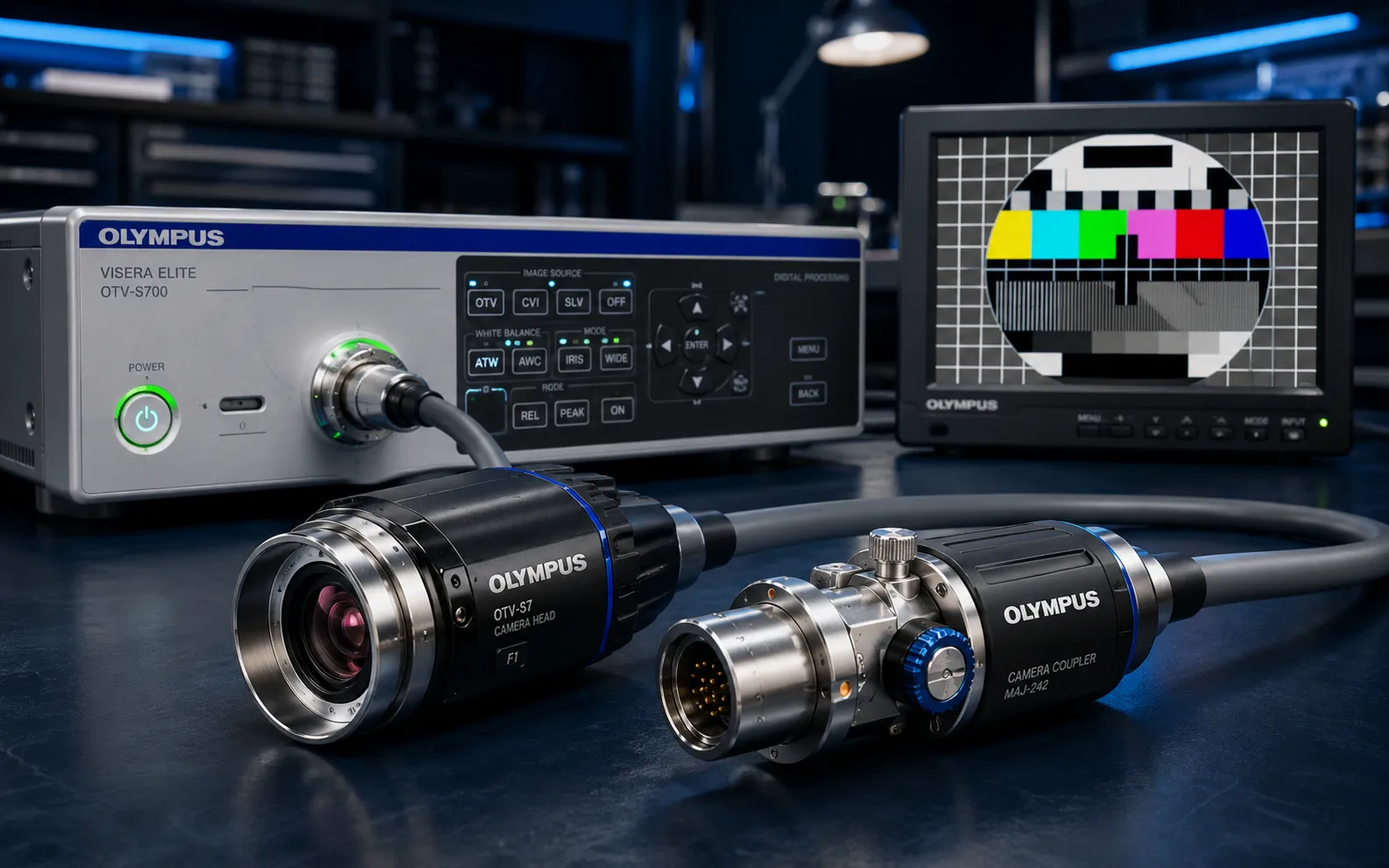 Video system center and camera head inspection